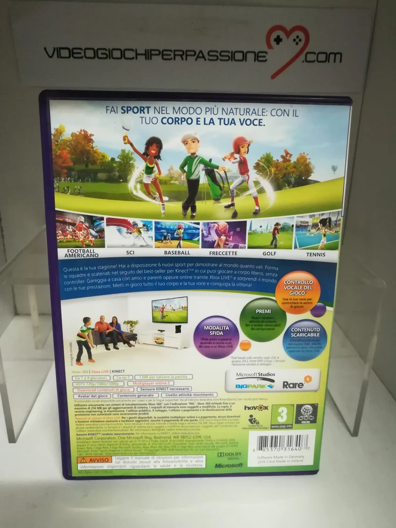 KINECT SPORTS STAGIONE 2 XBOX 360 (usato)(completamente in italiano)