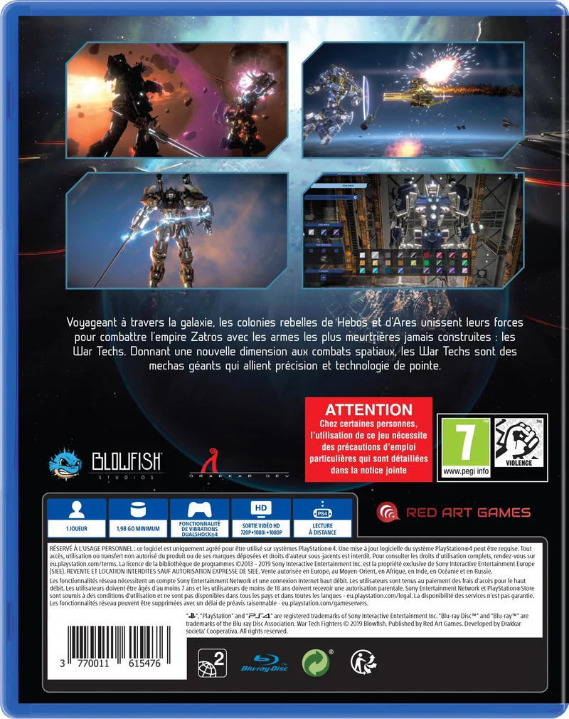 War Tech Fighters Playstation 4 Edizione Europea