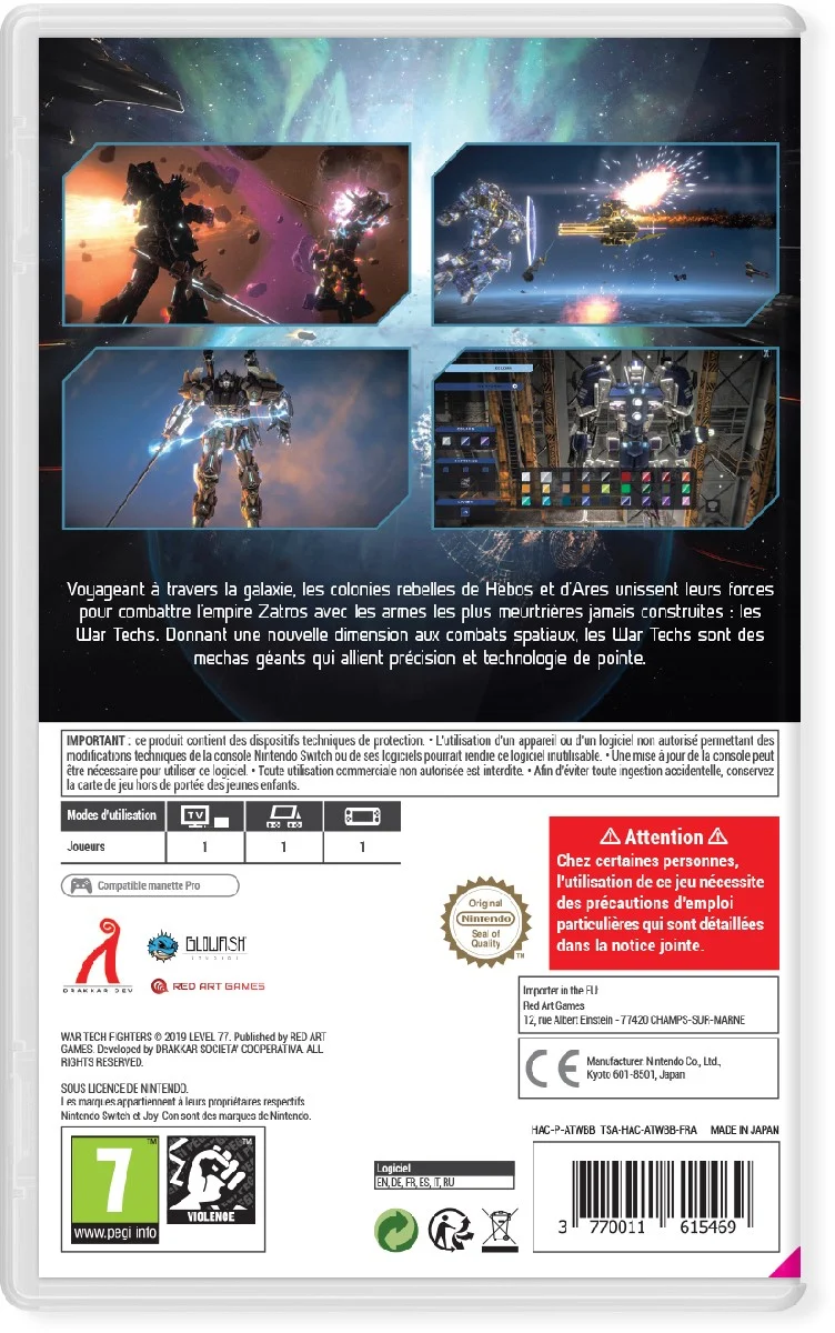 War Tech Fighters Nintendo Switch Edizione Europea