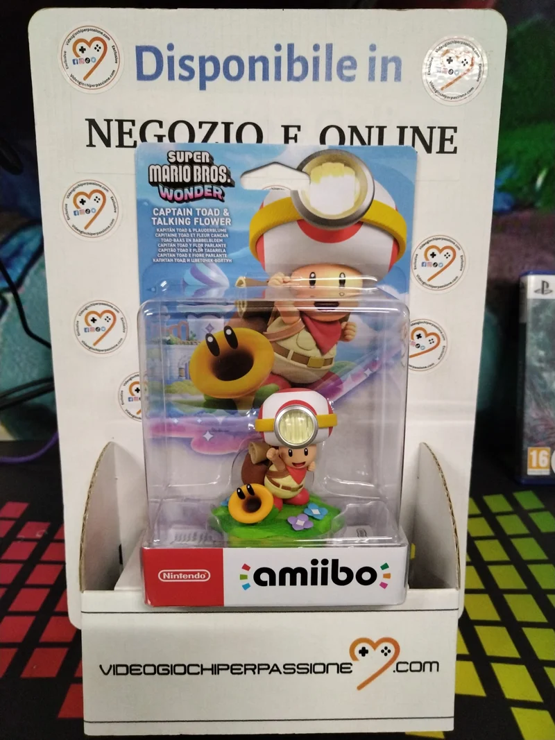 Amiibo Super Mario Bros. Wonder- Capitan Toad e fiore parlante -