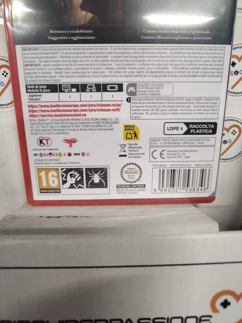Fatal Frame 2 Crimson Butterfly Remake (GKEY)Nintendo switch 2