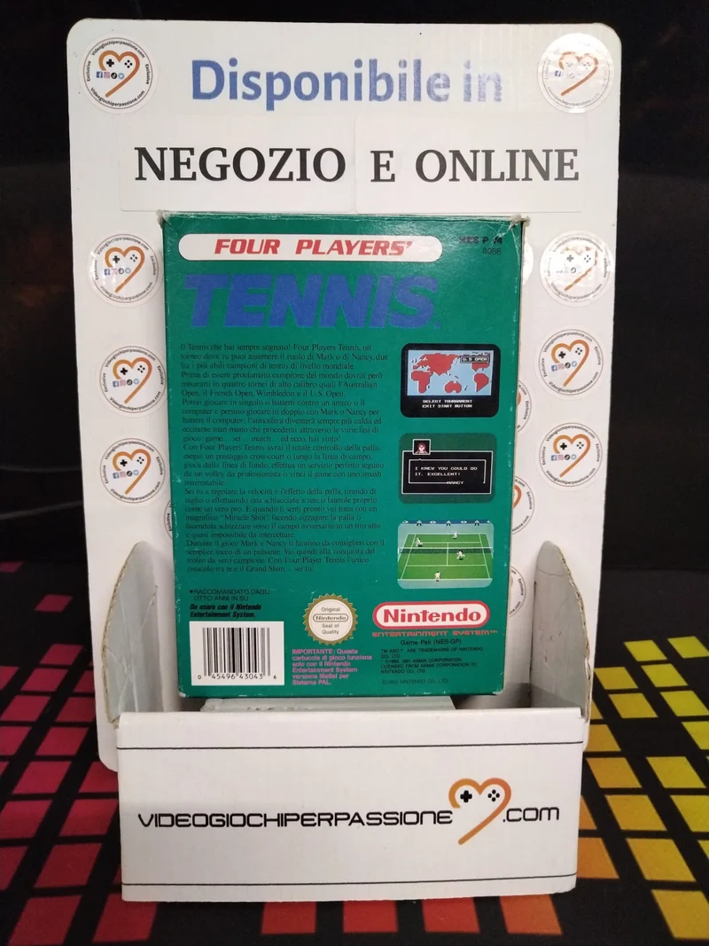 Four Players Tennis Nintendo NES (usato)(ver. italiana)(completo)