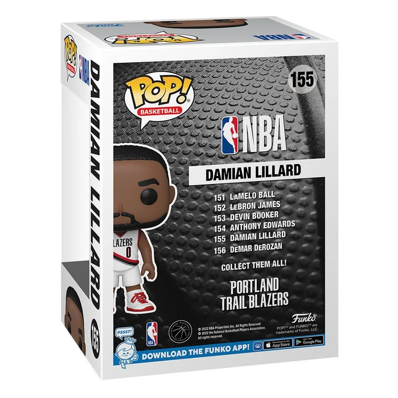NBA POP! Sports Vinyl Figure Damian Lillard (Trailblazers) 9 cm [PREORDINE]