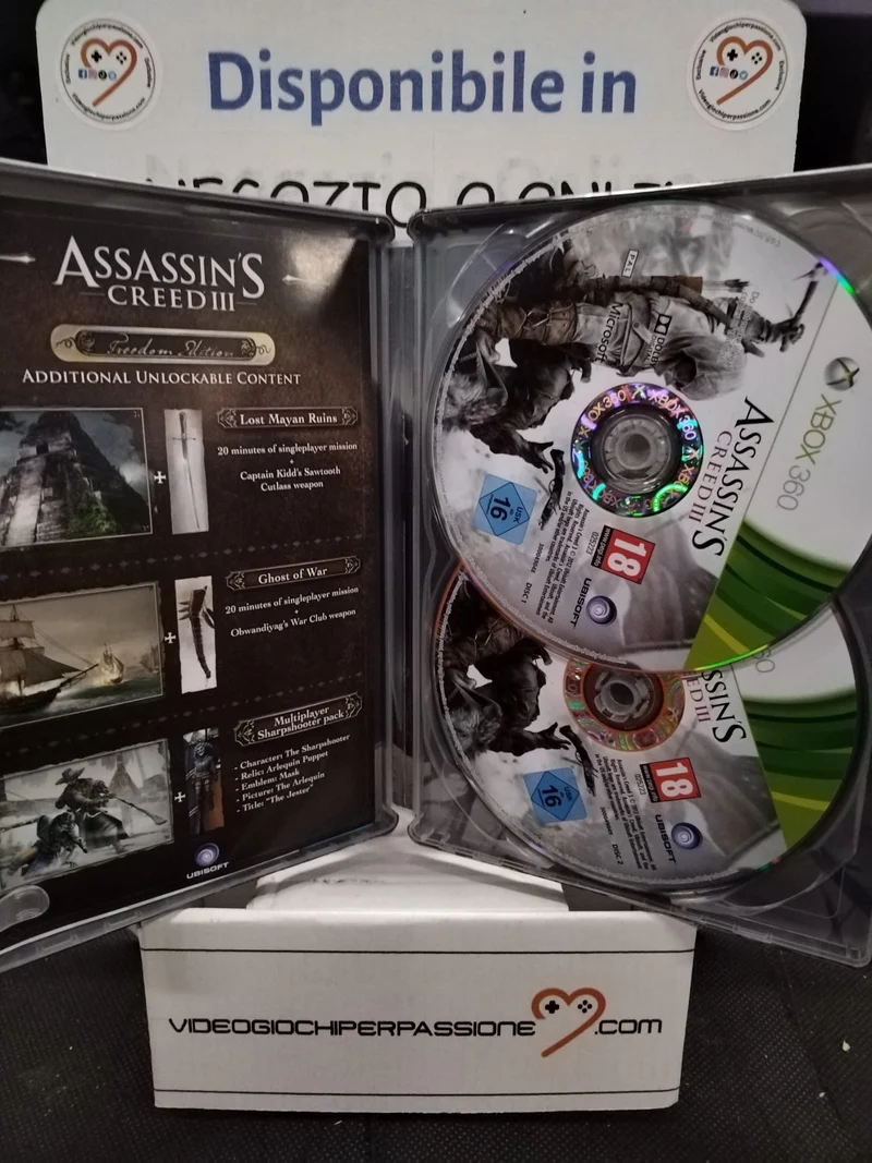 Assassin's creed III XBOX 360 - EDIZIONE STEELBOOK -(usato garantito)(ver. europea)