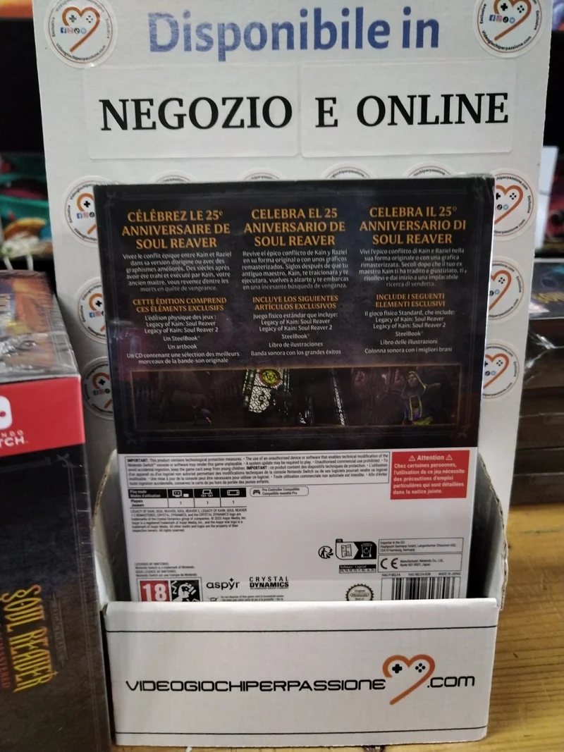 Legacy of Kain Soul Reaver 1 e 2 Remastered Nintendo Switch Deluxe Edition Edizione Europea
