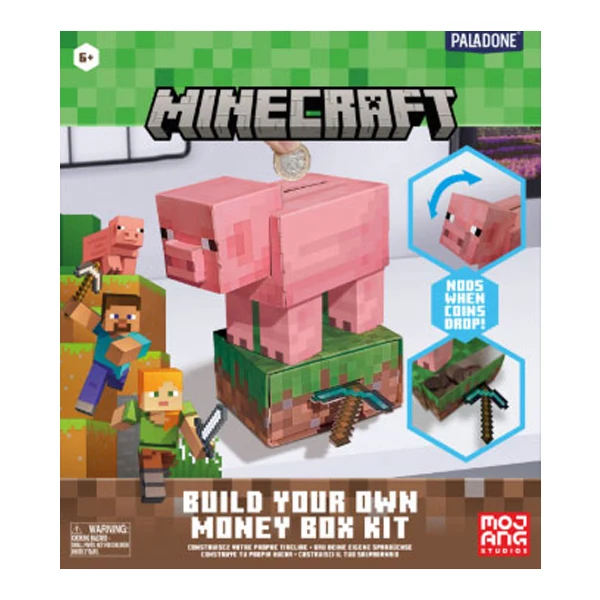 Salvadanaio Minecraft Pig Build Your Own Paladone