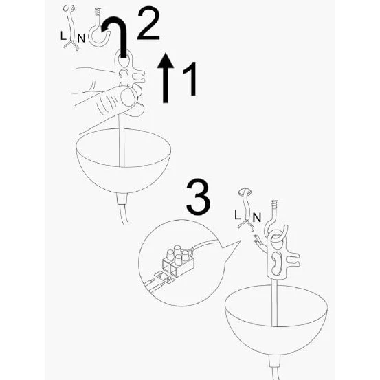 Luminaire hanging Opviq Saolam 3723, 40 W, E27