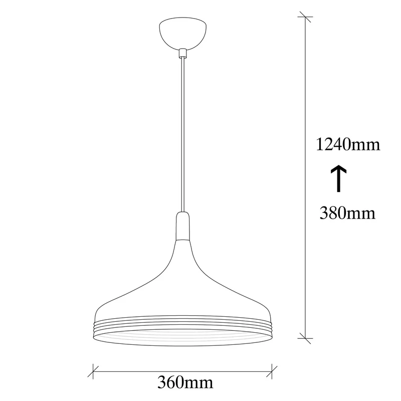 Luminaire hanging Opviq Saolam 3723, 40 W, E27