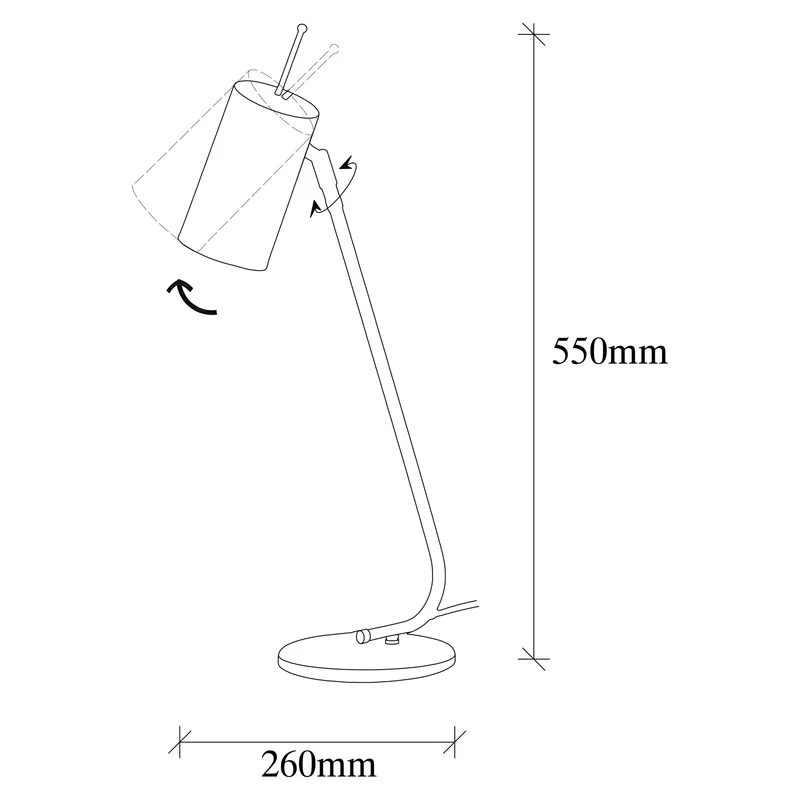 Table lamp Opviq Sivani MR-612, E27, stand (base), 40W