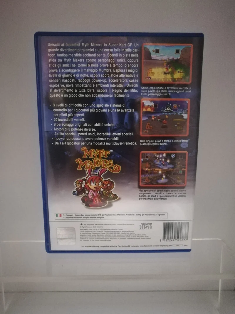 MYTH MAKERS SUPER KART GP PS2 (usato garantito)(versione italiana)