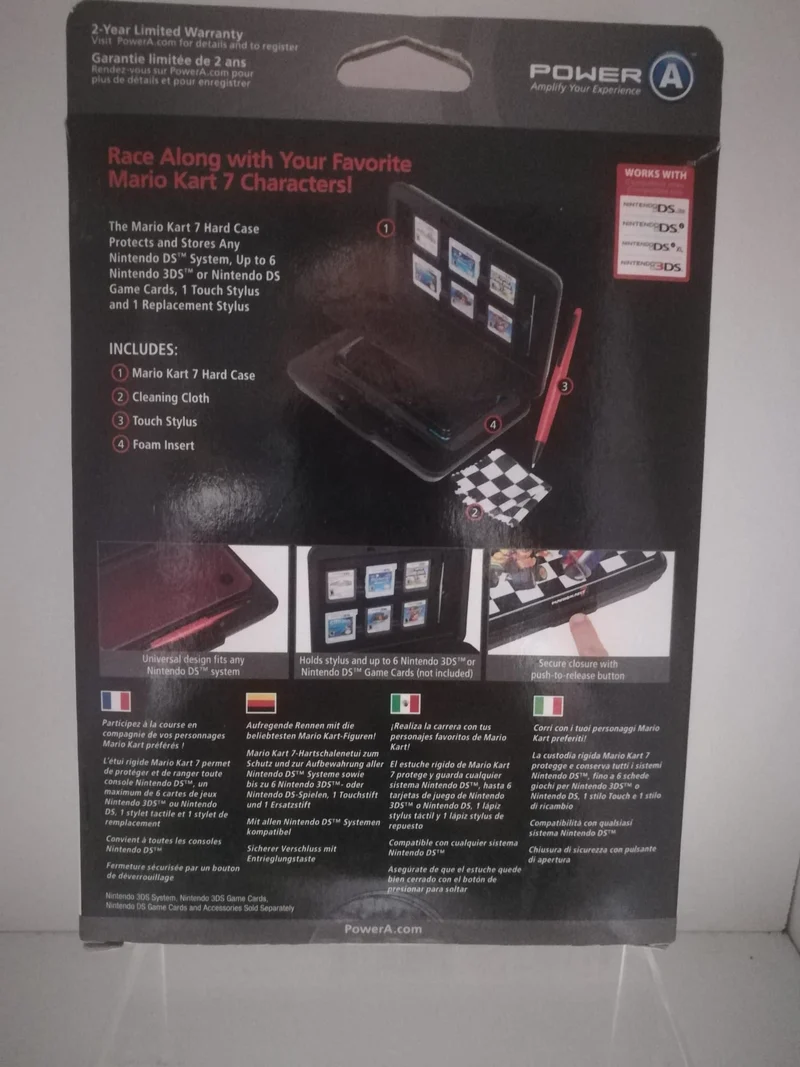 NINTENDO 3DS KIT -DS LITE-DS I-DS XL-3DS (custodia rigida)MARIO KART 7