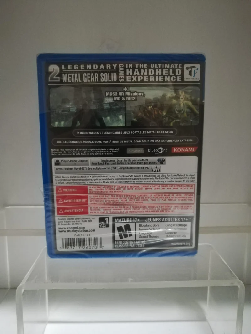 METAL GEAR SOLID HD COLLECTON PS VITA (versione americana)
