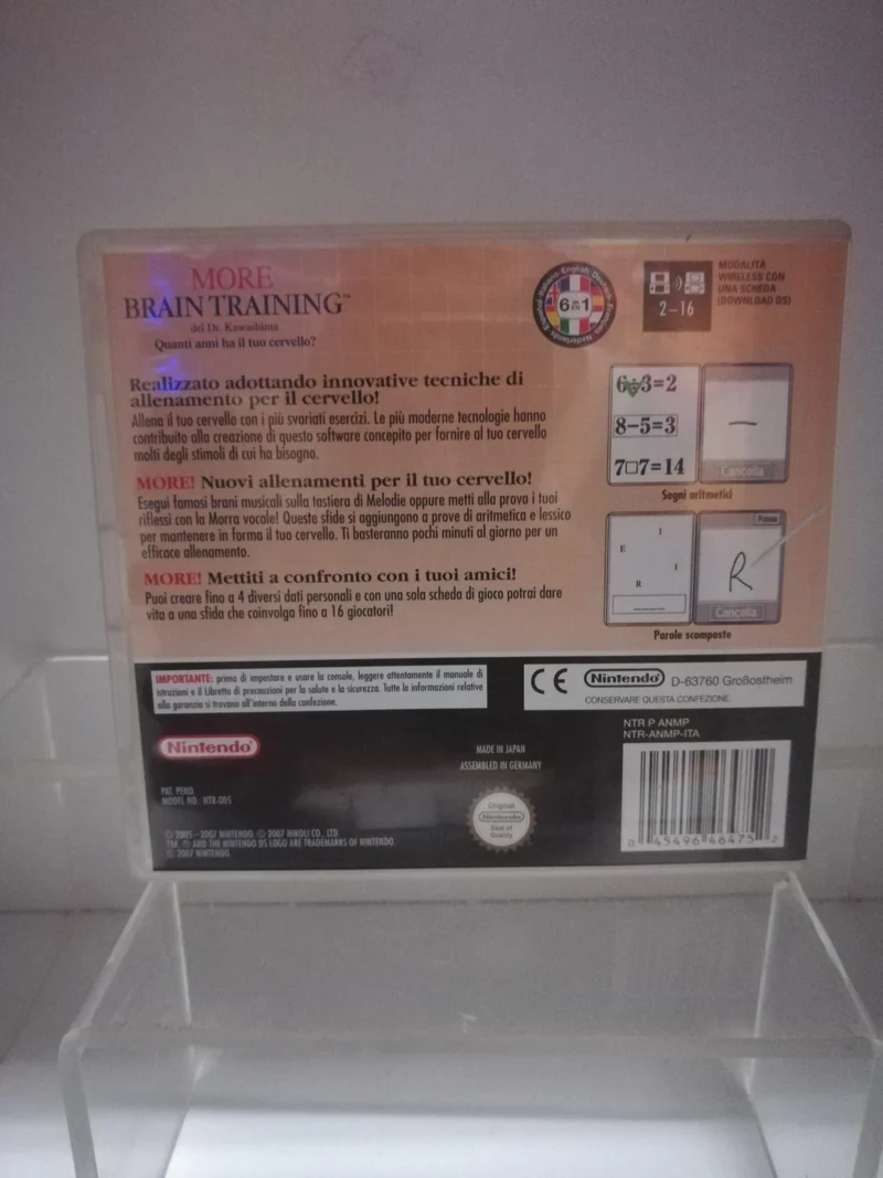 MORE BRAIN TRAINING DEL DR.KAWASHIMA NINTENDO DS (usato garantito)