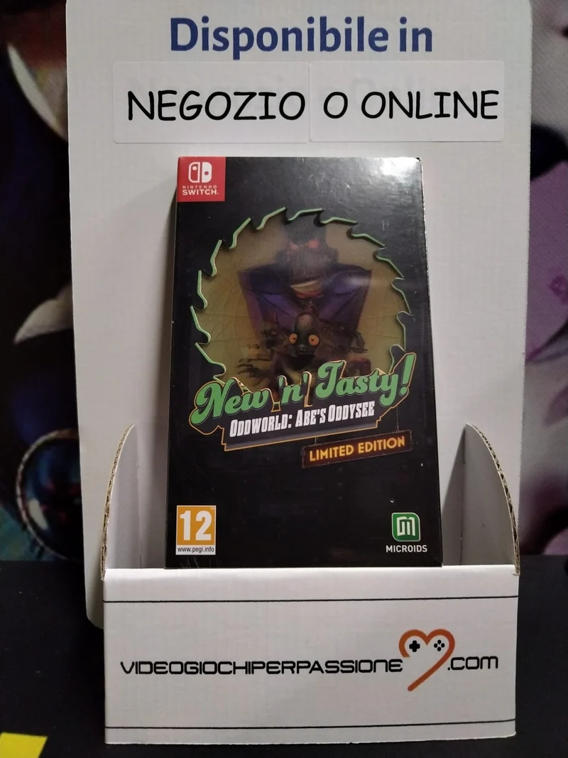 NEW 'N' TASTY! ODDWORLD:ABE'S ODDYSEE NINTENDO SWITCH limited edition