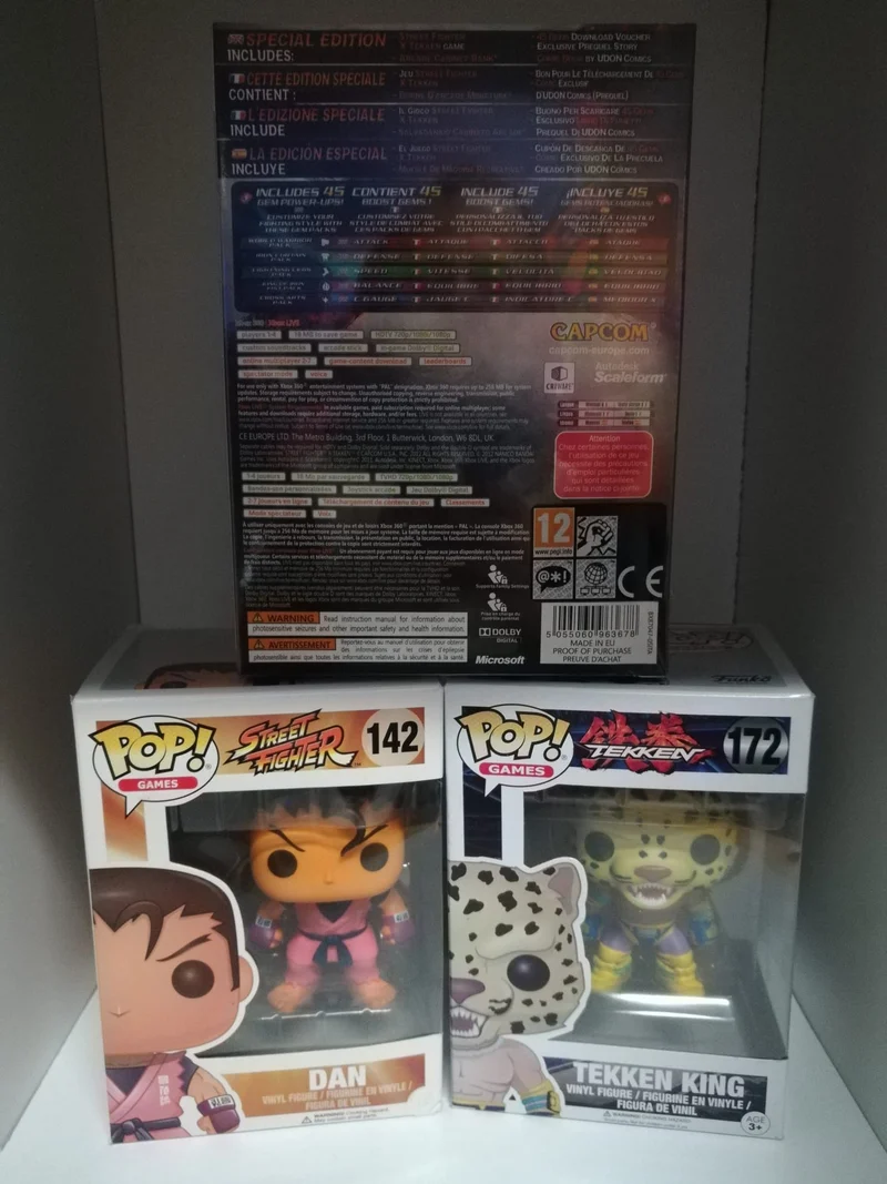 STREET FIGHTER X TEKKEN SPECIAL EDITION XBOX 360 + 2 FUNKO POP! (DEN)(KING)