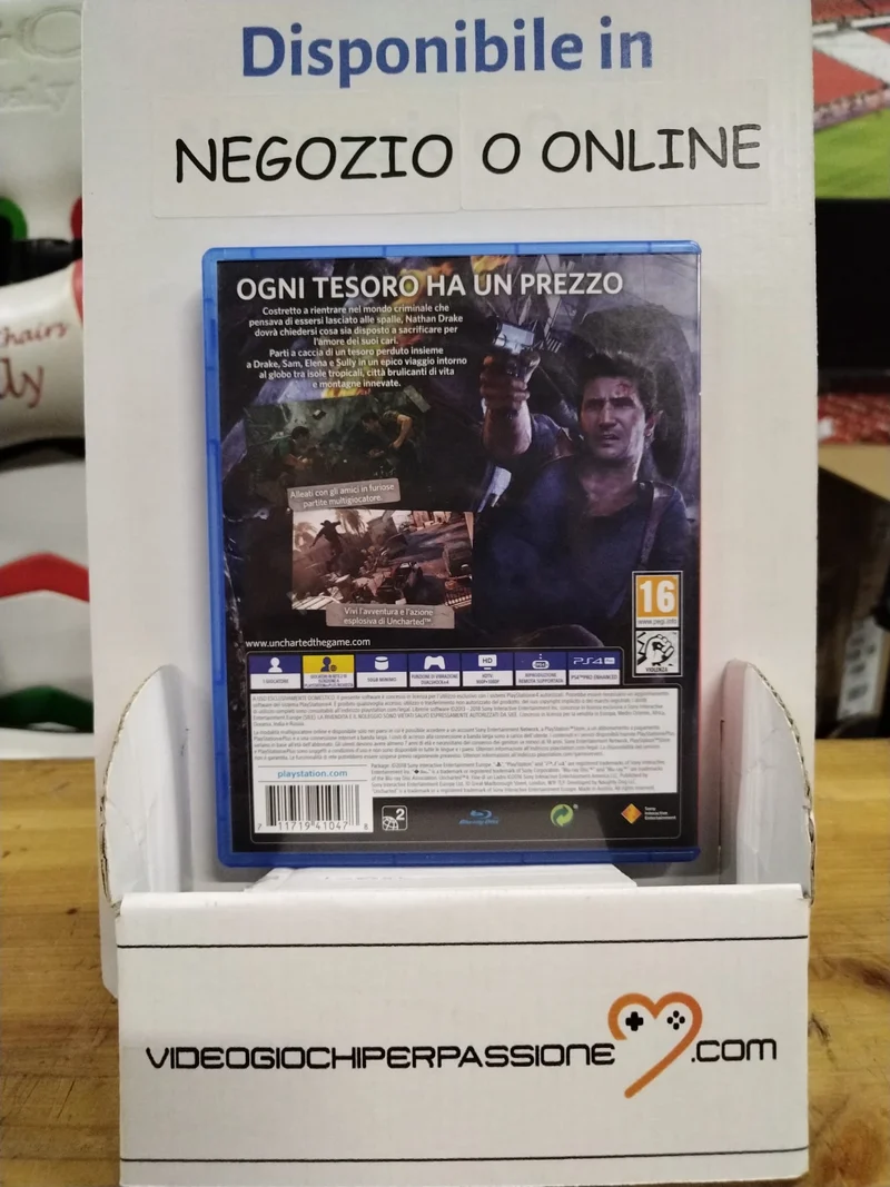 UNCHARTED 4 : FINE DI UN LADRO PS4 (versione italiana)(usato)