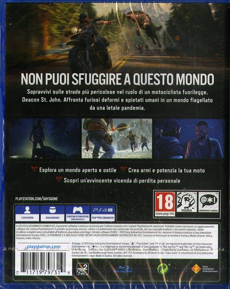 DAYS GONE PLAYSTATION 4 EDIZIONE ITALIANA