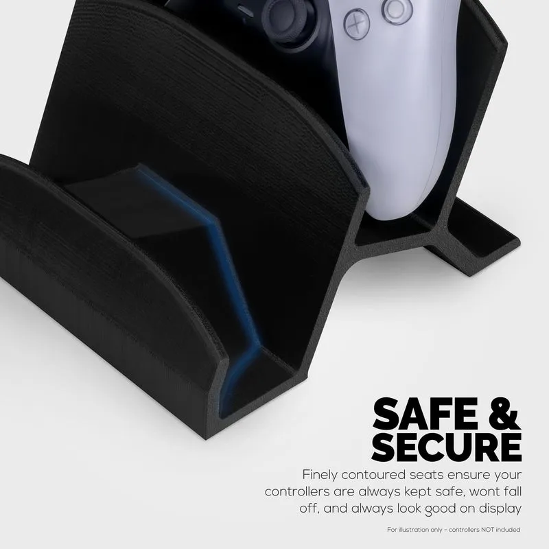 Espositore per controller di gioco per desktop doppio - Design universale per Xbox One, Ps5, Ps4, Pc, Steelseries, Steam e altro - UGDS-06