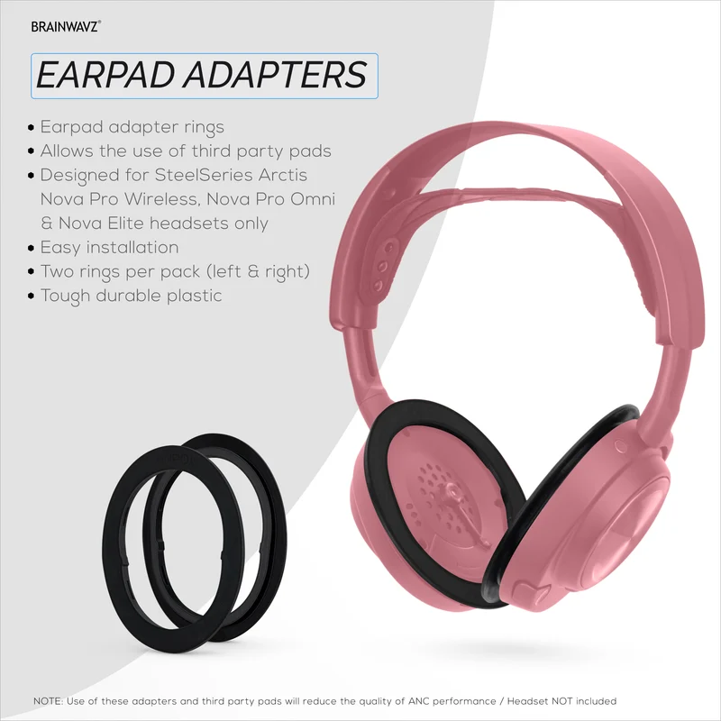 Anello adattatore per cuscinetti auricolari per cuffie Steelseries Arctis Nova Pro Wireless, Nova Pro Omni e Nova Elite - Compatibile con i cuscinetti auricolari Brainwavz Oval, ProStock e SteelSeries.