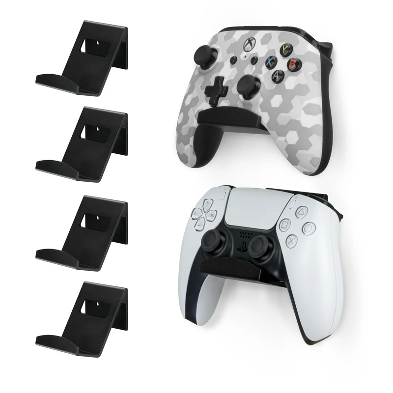 Supporto per controller in metallo Supporto da parete per Xbox, PS5, PS4, PC e altri accessori da gioco, adesivo e vite universale