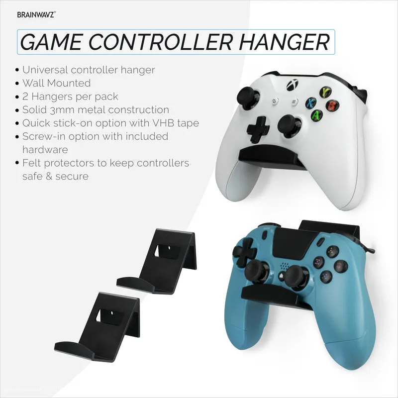 Supporto per controller in metallo Supporto da parete per Xbox, PS5, PS4, PC e altri accessori da gioco, adesivo e vite universale
