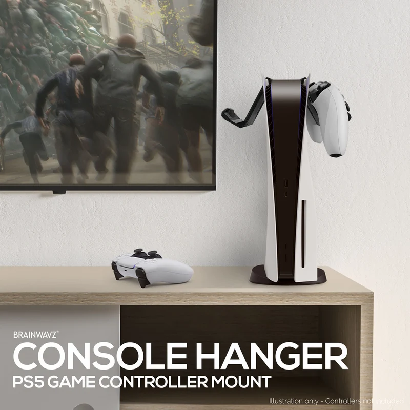Supporto per console per controller di gioco PS5 (confezione da 2) per Playstation PS5 DualSense Gamepad, design con gancio a gancio, nessun danno o adesivo