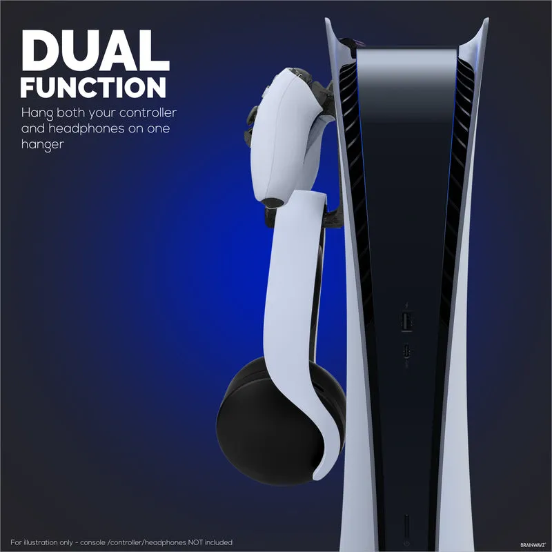 Supporto per console per controller di gioco PS5 e gancio per cuffie per PlayStation PS5 DualSense Gamepad, staffa per gancio a gancio
