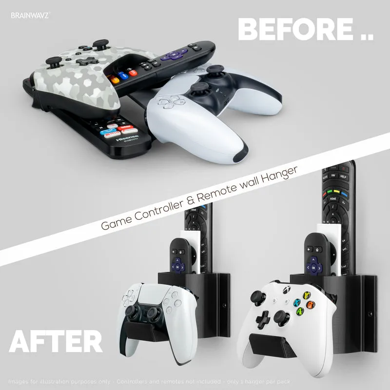 The Elephant - Supporto per montaggio a parete per controller di gioco e telecomando TV, adesivo e avvitabile, design universale per Xbox ONE PS5 PS4 PC Gamepad
