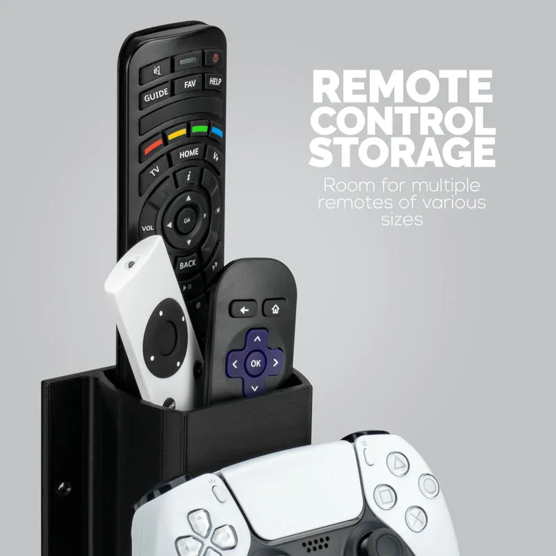 The Elephant - Supporto per montaggio a parete per controller di gioco e telecomando TV, adesivo e avvitabile, design universale per Xbox ONE PS5 PS4 PC Gamepad