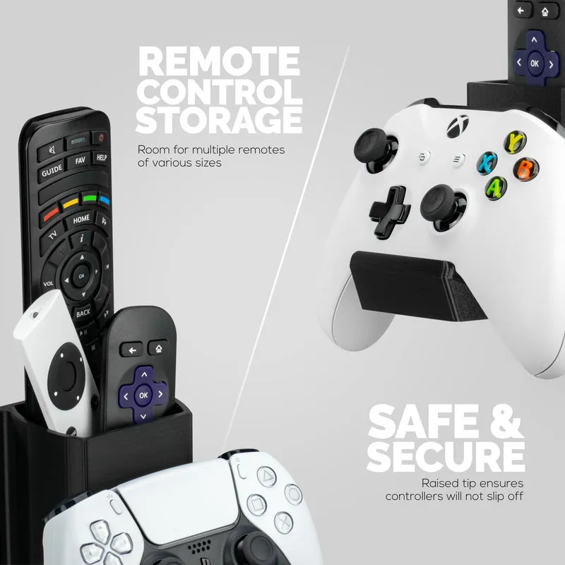 The Elephant - Supporto per montaggio a parete per controller di gioco e telecomando TV, adesivo e avvitabile, design universale per Xbox ONE PS5 PS4 PC Gamepad