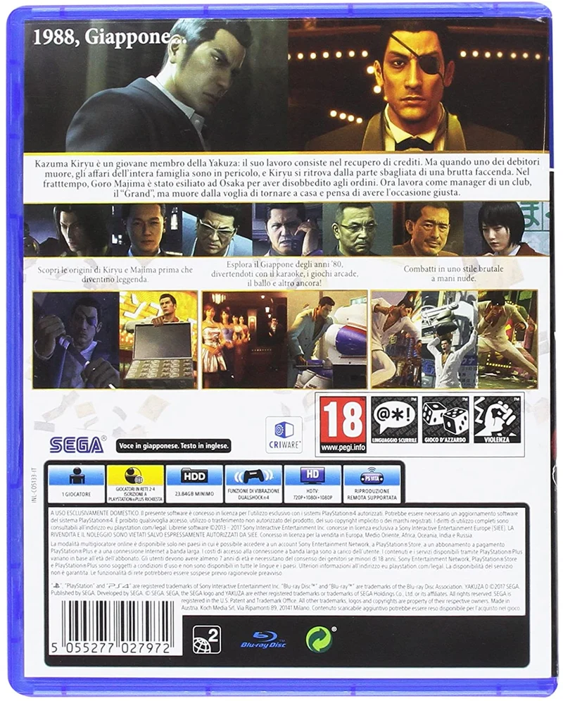 YAKUZA ZERO PS4 (versione italiana)