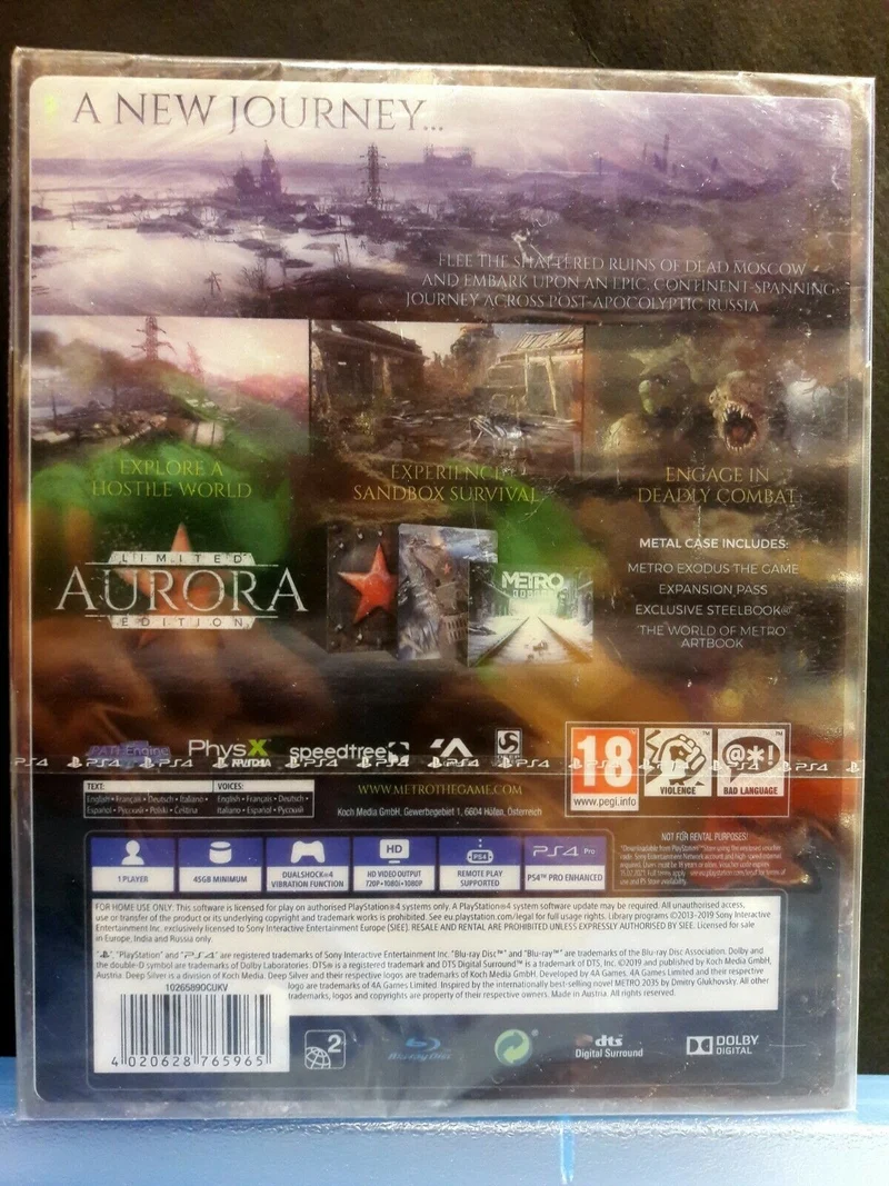 METRO EXODUS AURORA LIMITED EDITION PS4 (versione inglese)