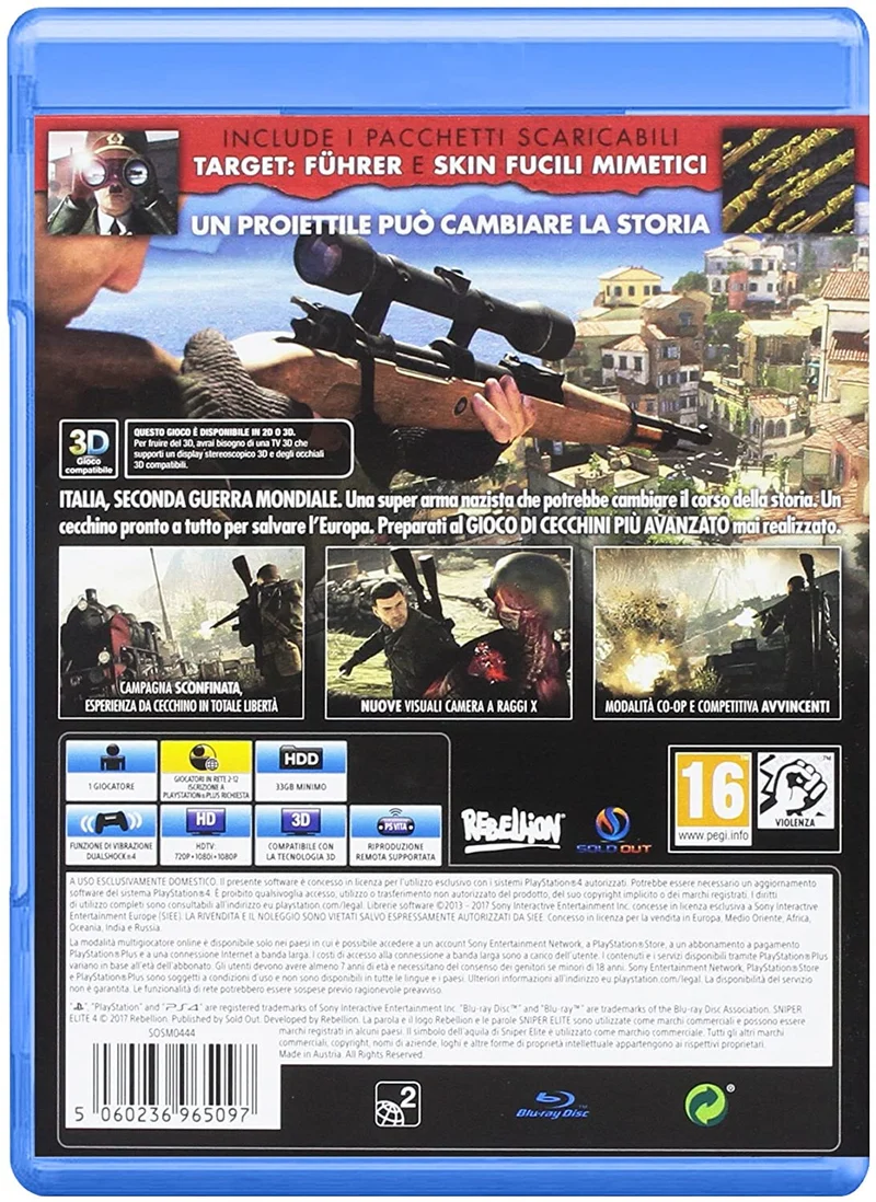SNIPER ELITE 4 ITALIA LIMITED EDITION PS4 (versione italiana)