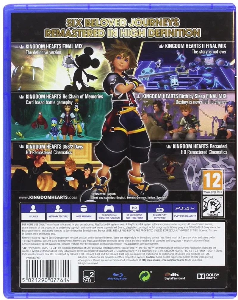 KINGDOM HEARTS -HD 1.5+2.5 REMIX- Playstation 4 (versione inglese)