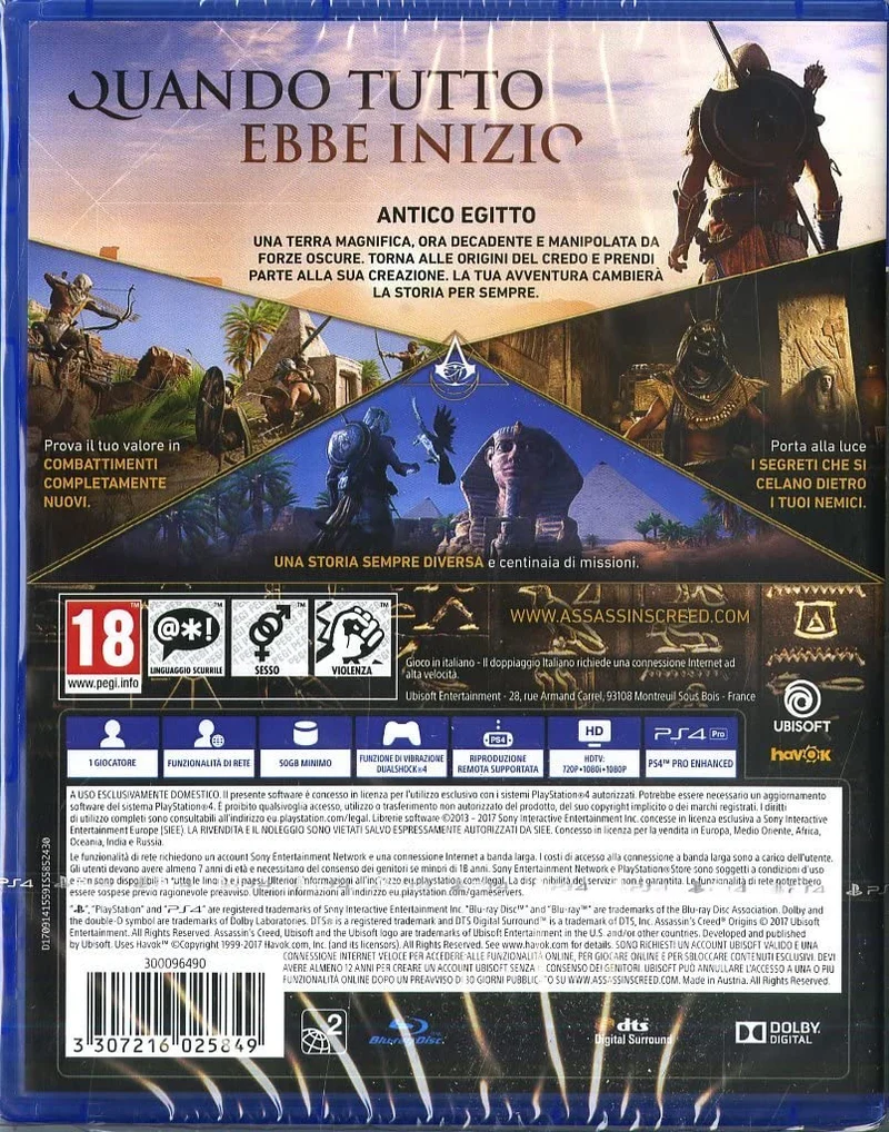 ASSASSIN'S CREED ORIGINS PS4 (versione italiana)