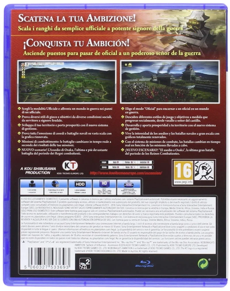 NOBUNAGA'S AMBITION: SPHEREOF INFLUENCE -ASCENSION PS4 (versione italiana)