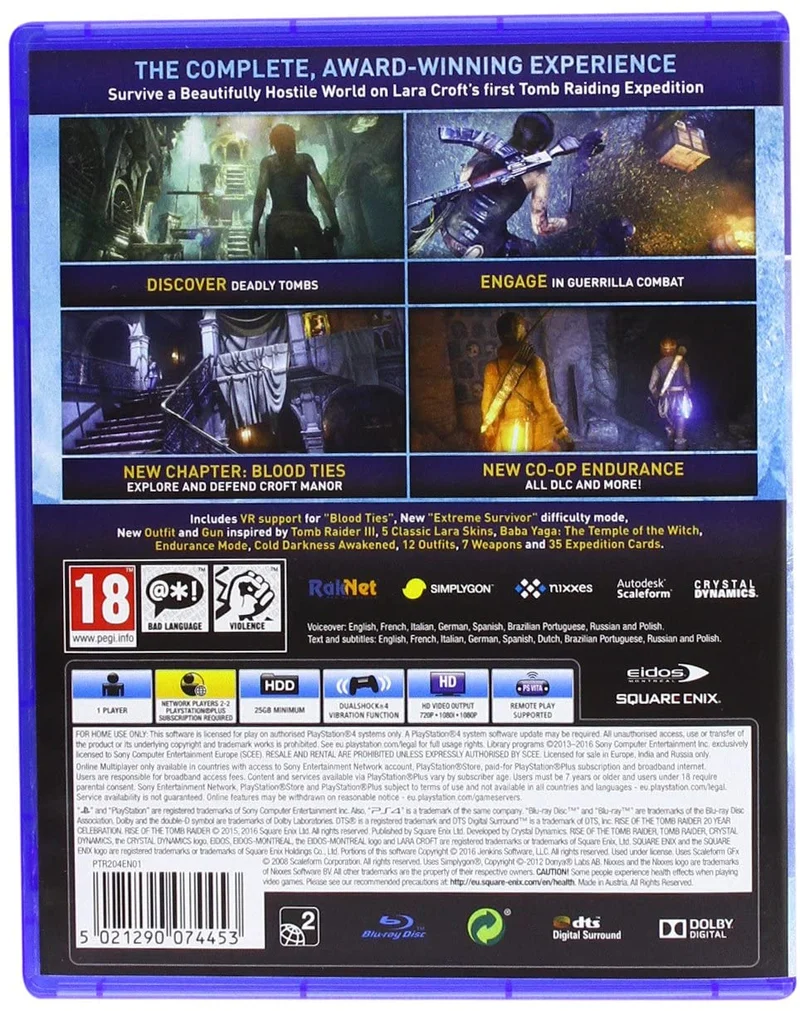 RISE OF THE TOMB RAIDER 22 YEAR CELEBRATION PS4 (versione inglese)