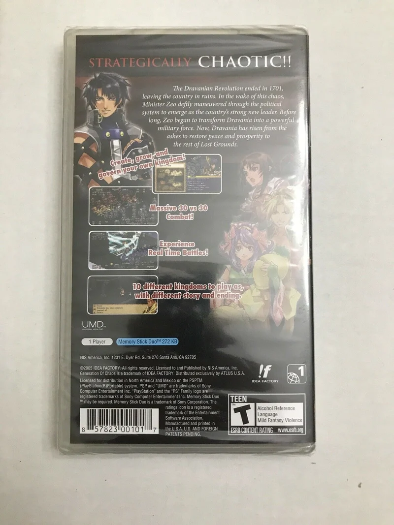 GENERATION OF CHAOS PSP (versione americana)