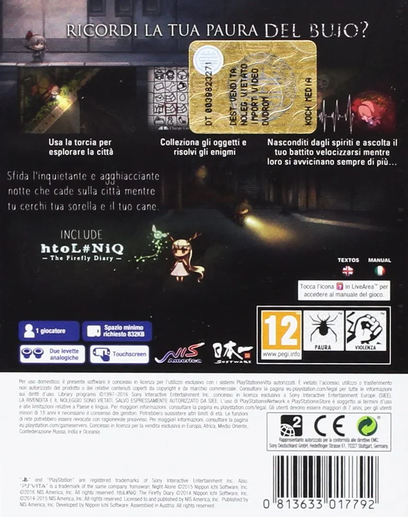 YOMAWARI NIGHT ALONE PS VITA (versione italiana)