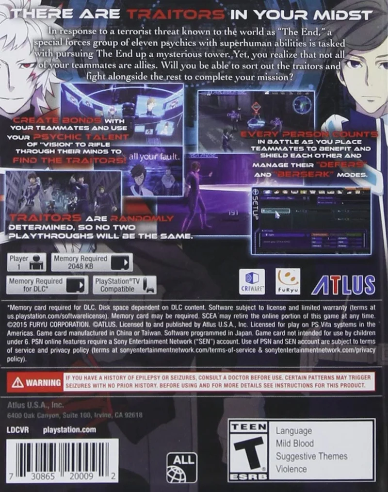 LOST DIMENSION PS VITA (versione americana)