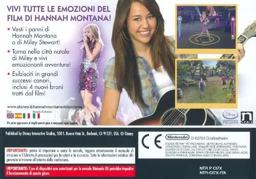 HANNAH MONTANA THE MOVIE NINTENDO DS (versione italiana)