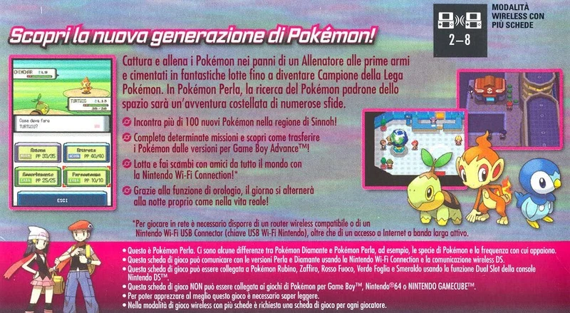 POKEMON VERSIONE PERLA NINTENDO DS (versione italiana)