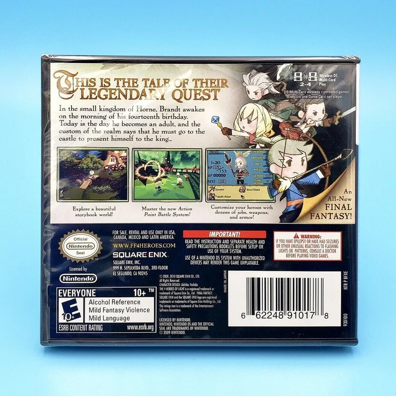 FINAL FANTASY THE 4 HEROES OF LIGHT NINTENDO DS (versione americana)