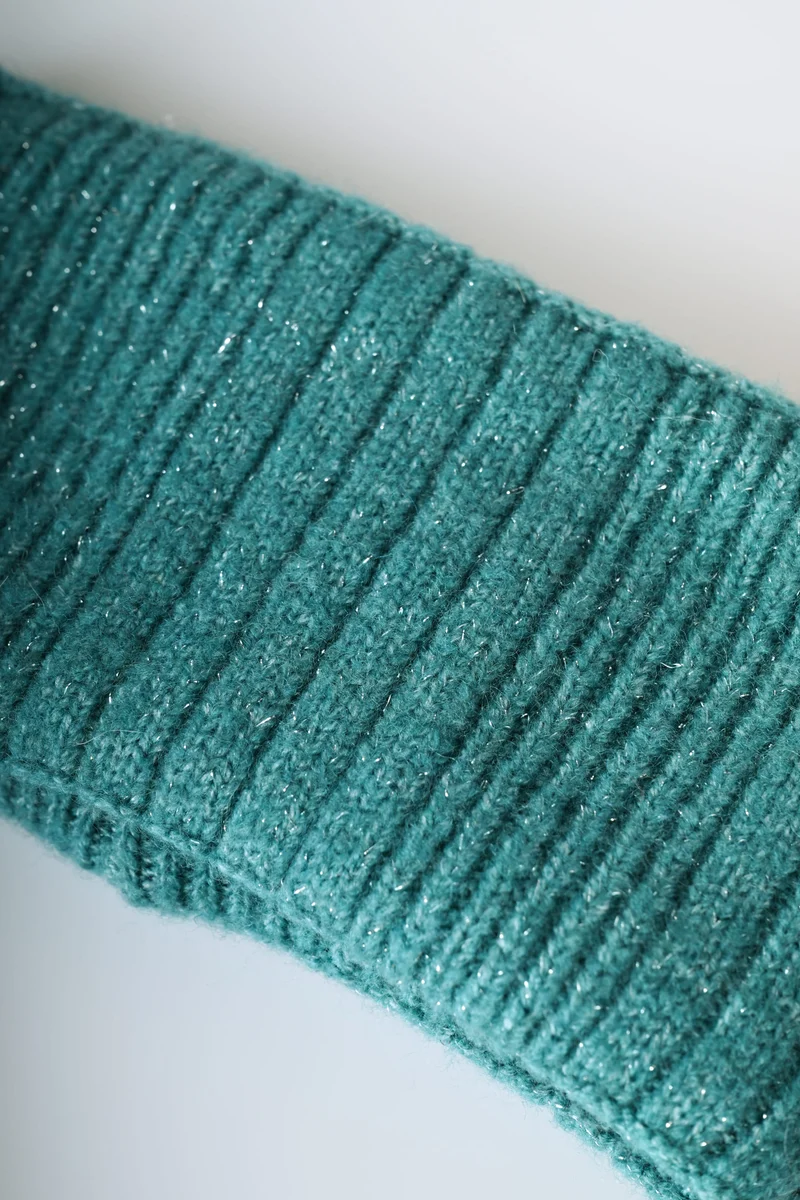 Fascia per capelli in maglia lurex