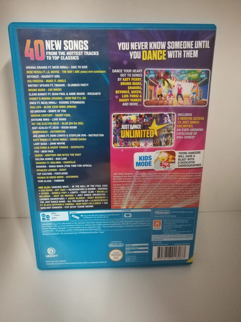 JUST DANCE 2018 WII U NINTENDO (versione inglese) (usato garantito)