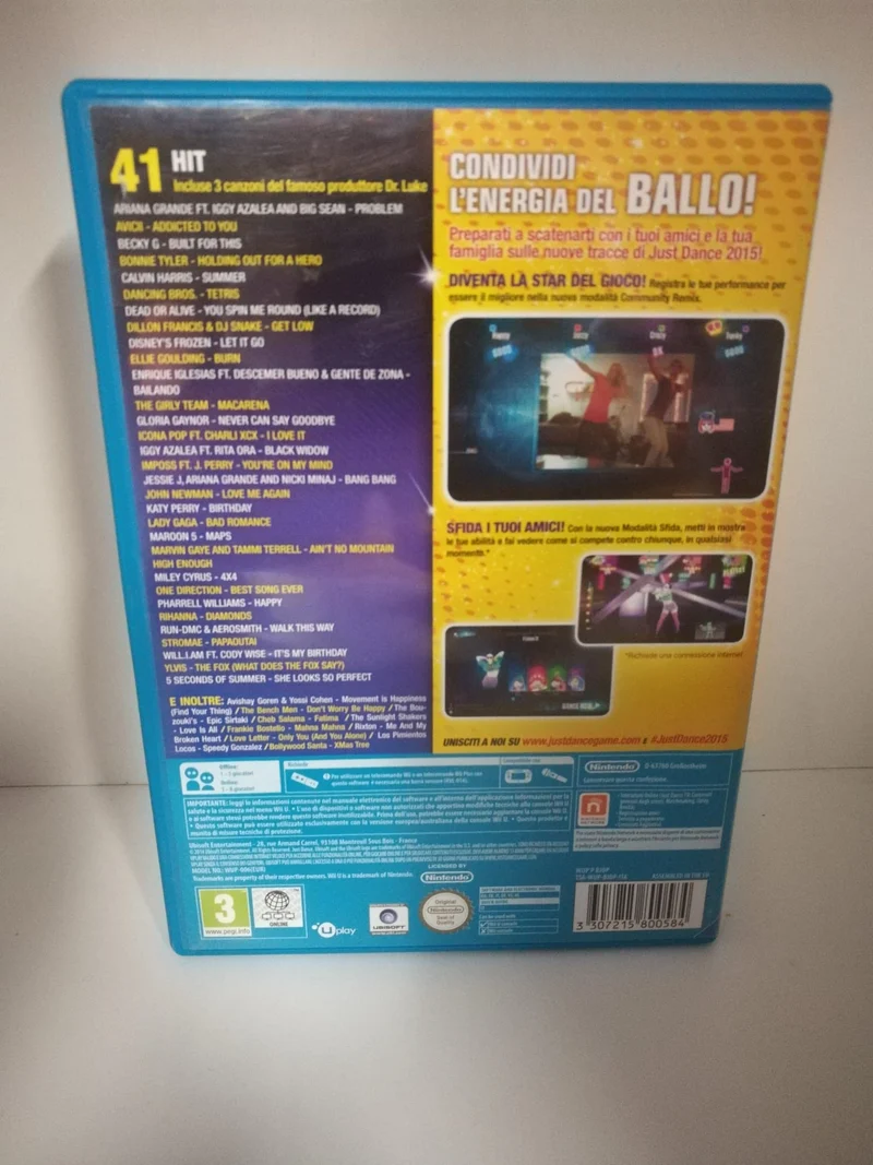 JUST DANCE 2015 WII U NINTENDO (versione italiana)(usato garantito)