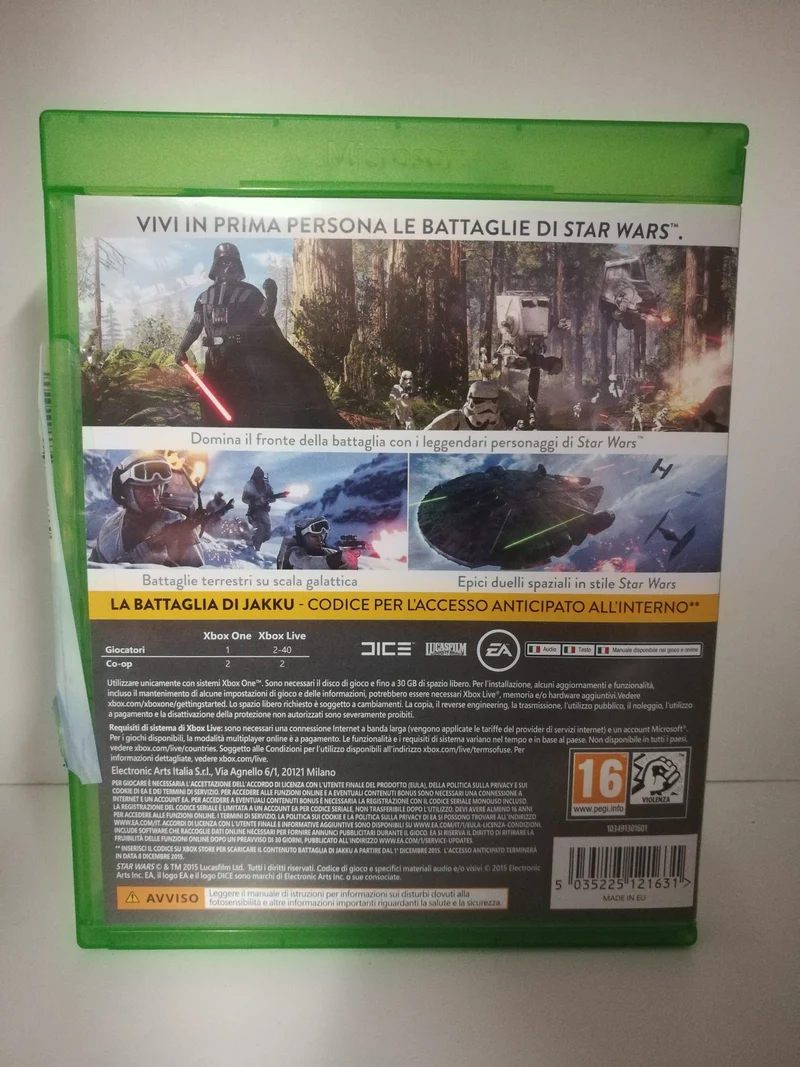 STAR WARS BATTLEFRONT XBOX ONE (completamente in italiano)(usato garantito)