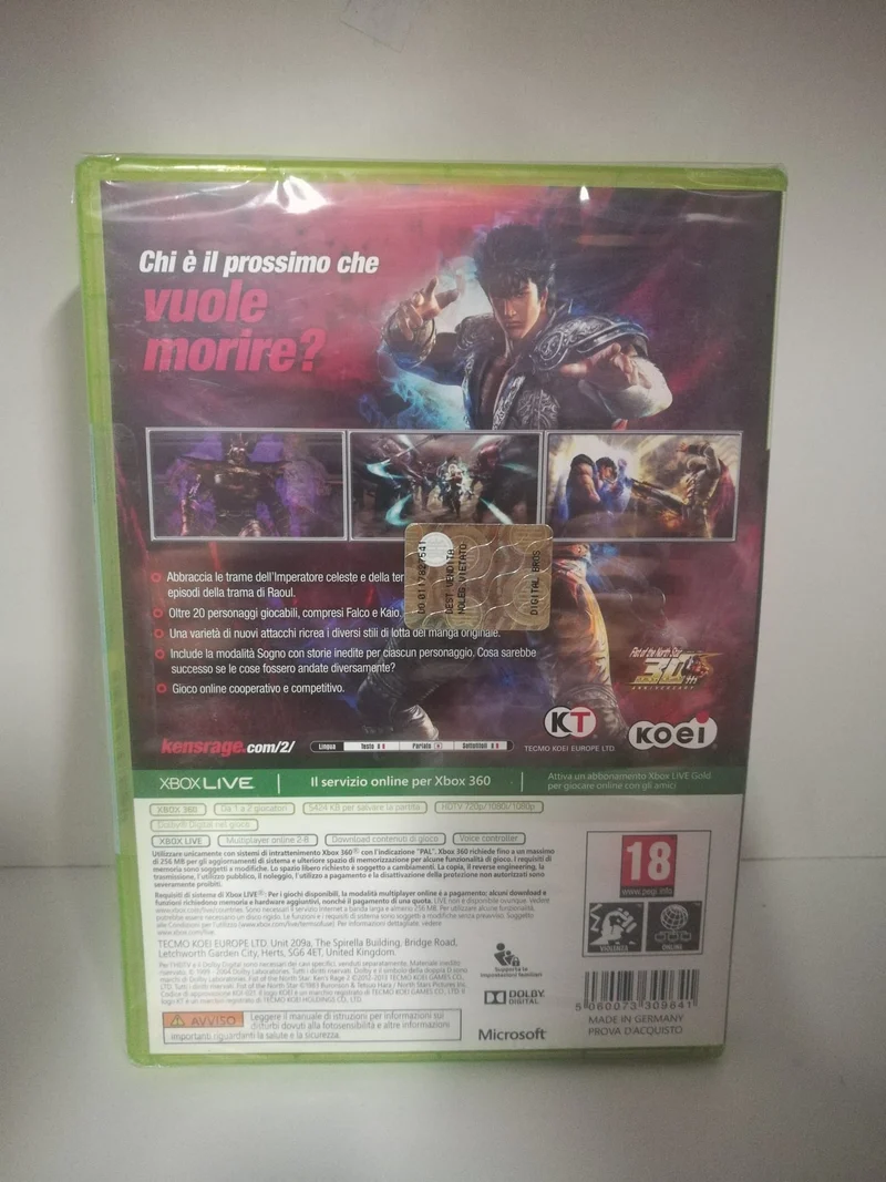 FIST OF THE NORTH STAR : KEN'S RAGE 2 XBOX 360 (versione italiana)