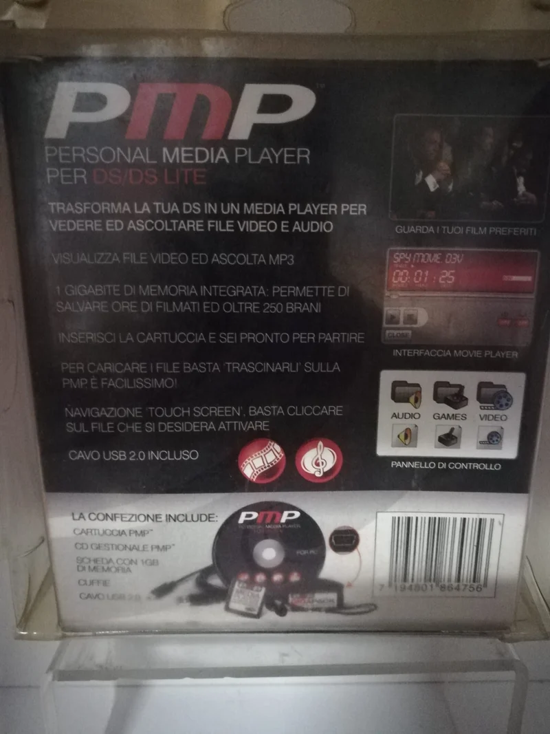 PMP PERSONAL MEDIA PLAYER PER DS/DS LITE (per vedere ed ascoltare file video e audio)
