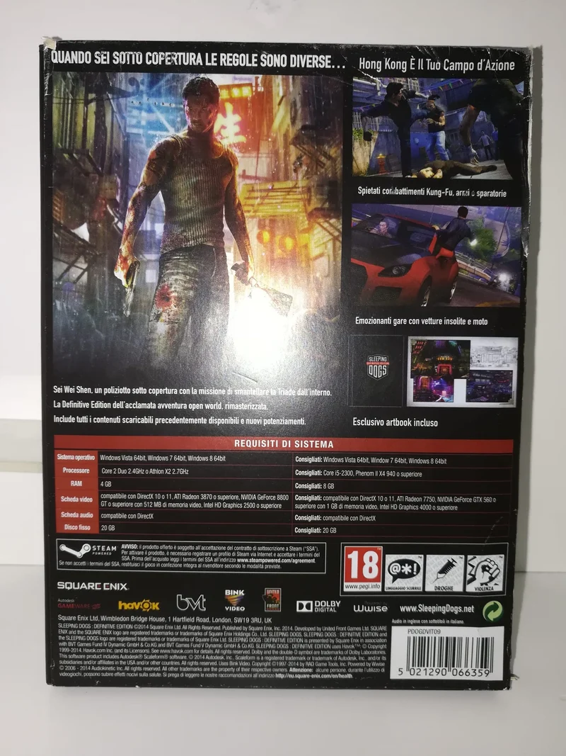 SLEEPING DOGS DEFINITIVE EDITION PC GAME (esposizione fiera)NUOVO